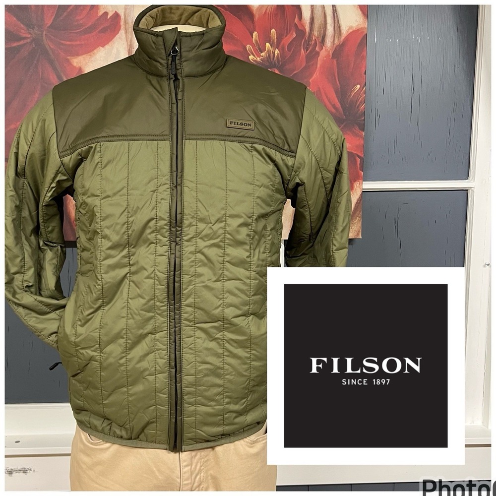 Filson‎ Ultralight Quilted Jacket Mens XS Full Zip Insulated Winter Moss Green